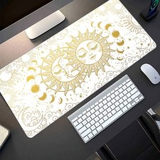 1pc Oversized Gaming Mouse Pad Compatible for Computer, Desk with Edge Design, picture