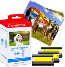 GREENCYCLE KP-108IN Color Ribbon Photo Sheets for Canon CP1500 CP1200 108 Pcs picture
