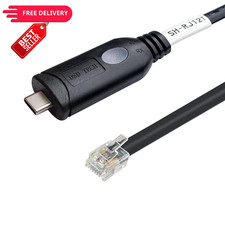 DSD TECH SH-RJ12T USB C to RJ12 6P4C RS232 Serial Cable for 5.9 feet, Black picture