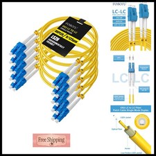 Foboiu OS2 LC to LC Single Mode Fiber Patch Cable 1m/3.3ft 5-Pack Duplex picture