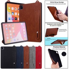 Fr iPad 5/6/7/8/9/10th Air Pro 11 13 Mini 7 Leather Wristband Case Stand Cover . picture