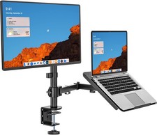 WALI Single LCD Monitor Desk Mount Fully Adjustable Stand with Extra Black  picture