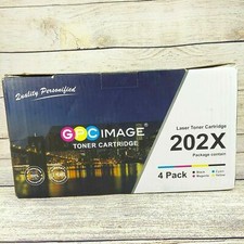 GPC Image Toner Cartridge Replacement HP 202X 4 Pack Black Cyan Yellow Magenta  picture