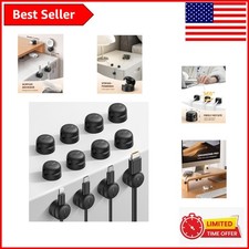 Compact & Stylish Cable Management Clips - 12 Count for Home or Office picture