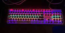 LIGHTED PINK KEYBOARD MECHANICAL TYPEWRITER STYLE picture