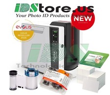 Evolis Agilia Single Side Expert 600DPI Retransfer Photo ID Card Printer Bundle picture
