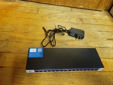 Goalake Gigabit Switch GS116 16 Port 1000 MBPS 12VT With Power cord Cloud Manged picture