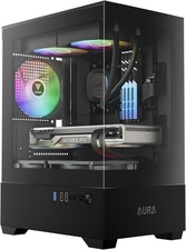 Micro-ATX Tower Computer Case with Tempered Glass, Gaming M-ATX PC Case with 3X picture