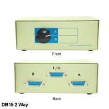 Kentek DB15 Manual Data Switch 2 Way Rotary Dail Type for MAC Monitor Display AB picture