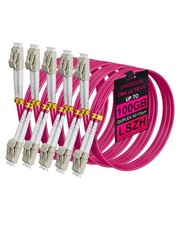 VANDESAIL OM4 LC to LC Multimode Fiber Patch Cable, 2M(6.6FT), 5 Pack | Duple... picture