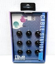 QUB Works Cable Station Desk Cable Organizer Holders 9 Pack - NEW picture