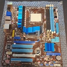 ASUS ATX AM3 DDR3 Motherboard Hybrid CFX Turbo Key Stack Cool 3 Gb Lan Audio picture