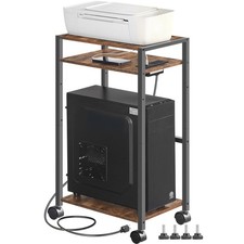HOOBRO Computer Tower Stand, 3Tier PC Tower Stand, PC Stand with Charging Sta... picture