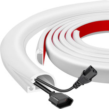 Silicone Wall Wire Hider Side Open Cable Cover for Wall Mount TV Home Office picture