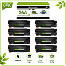 Replace Toner Cartridge CB436A For HP 36A LaserJet M1522 M1522n Printer x8pcs picture