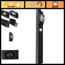 240V Metered PDU, 30A, 7200W, 6 C13 Outlets, Rack Mount for Crypto Mining & Data picture