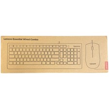 Lot of 8 | Lenovo Essential Wired Keyboard & Mouse Combo - English | BRAND NEW picture