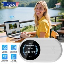 Unlocked 4G LTE Mobile Hotspot Pocket Router SIM Card Slot LCD Screen Travel New picture