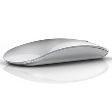 TENMOS M18 Bluetooth Mouse, USB C Rechargeable Wireless Mouse,Silent-Silver picture