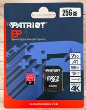 Patriot EP 256GB microSDXC Memory Card V30 A1 With SD Adapter picture