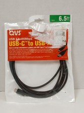 QVS USB-C to USB-A, USB 2.0 480Mbps Data Cable, 6.5ft picture