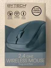 ByTech 2.4 GHZ Wireless Mouse Plug And Play   BLUE Color NEW In Box picture