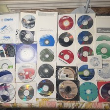 30 Computer Software Install CD-ROMs Lot- Vista, XP, Office, Works, McAfee, Nero picture