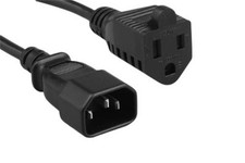 Lot of 10pc AC Power Extension Cable Cord NEMA5-15R/ IEC60320 C14 18AWG 250V 10A picture