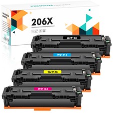 4x W2110X High Yield Toner For HP 206X LaserJet M282nw M283fdw M283cdw No Chip picture