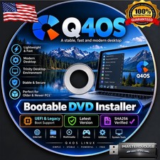 Q4OS Bootable DVD Installer | UEFI & Legacy | Latest Version | SHA256 Verified picture