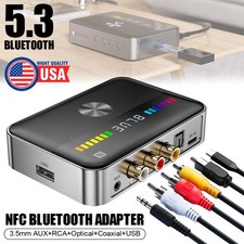 Bluetooth Transmitter Receiver Wireless Adapter AUX NFC to 2RCA-Compatible Audio picture