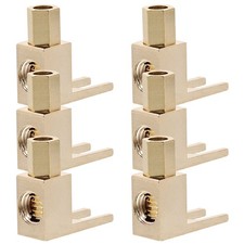 6Pcs Reusable Golden Copper Spade Banana Adapter Y Fork Connector for Hifi Sound picture