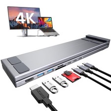 USB C Laptop Docking Station Stand, Dock Tablet Stand, 8 in 1 USB C Hub with ... picture