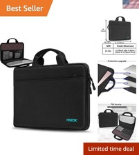 Elegant Water-Resistant Laptop Sleeve 13-14 Inch with Built-in Media Stand picture