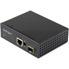 StarTech Industrial Fiber to Ethernet Media Converter, 1Gbps SFP to RJ45/CAT6, picture