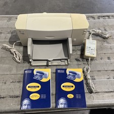 HP DeskJet 812C Vintage Inkjet Printer w Power Adapter Manuals picture