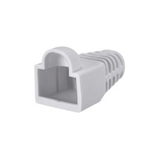 6mm Hole Dia Grey RJ45 Boots Cover Anti-Dust for Cable CAT5e CAT6e 100Pcs picture