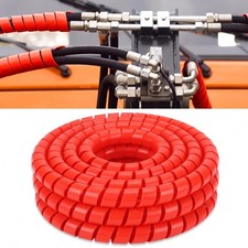 Pangda 25Ft Hydraulic Hose Protector 1 Inch Spiral Hose Wrap Cover Red picture