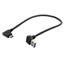 chenyang USB 3.0 to C 90 Degree Down Angled Data Extension 0.3M, Black  picture