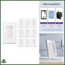 Brush Wall Plate Cable Pass Through Insert for Wires 10-Pack White picture