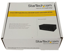 NEW StarTech 4 Port Triple Monitor DVI USB KVM Switch with Audio & USB 2.0 Hub picture