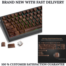 XVX PBT Keycaps Side Print Shine Through 126 Keys Cherry Profile Walnut picture