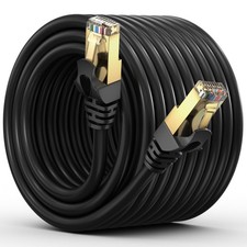 Cat 7 Ethernet Cable 50 ft HighSpeed LAN Patch RJ45 Gaming Streaming Black picture