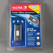 SanDisk CRUZER Micro USB Flash Drive 512MB - BRAND NEW SEALED SDCZ6-512-A10 picture