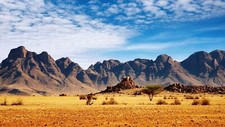 Landscape nature mountains clouds namibia africa desert Custom Gaming Mat Desk picture