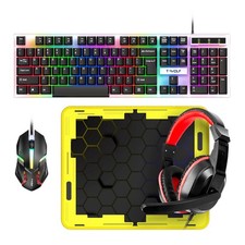 4 In 1 Gaming LED Keyboard Mouse Headset and Mousepad Set for Xbox PS4 PC Laptop picture