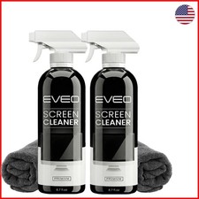 2 Pack Screen Cleaner Spray & Microfiber Cloths - Perfect for TVs and Laptops picture