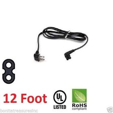 New 12 Foot Power cord IEC-60320 IEC320 C7 to NEMA 1-15P angled for Samsung TV's picture