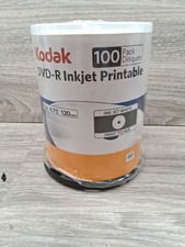 PREMIUM 100 x KODAK DVD-R 16x Inkjet Printable Blank DVD Discs - Print to Center picture