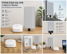 TITAN 5100 5G CPE Fixed Wireless Access Router Carrier Unlocked + Eero 6+ Router picture